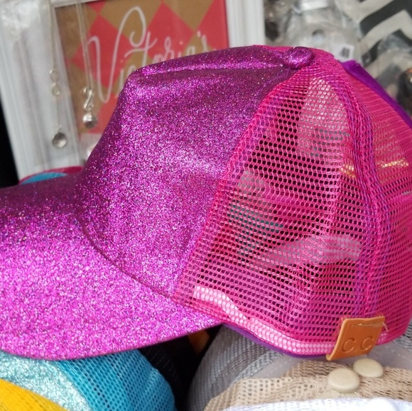 NEW Pink Blingy high CC pony tail hat! - Picture 3 of 4